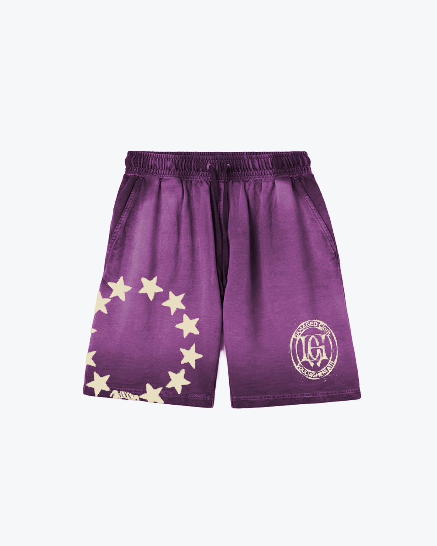 STARS Washed Shorts Purple