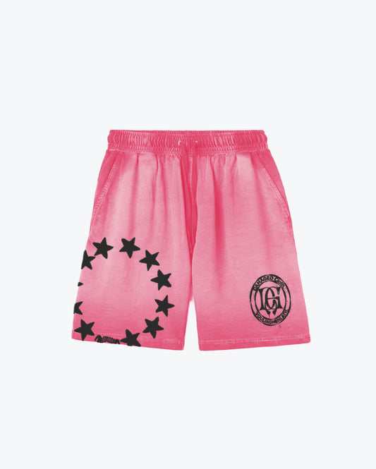 STARS Washed Shorts Pink