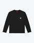 Heavy Rib Distressed Black Longsleeve