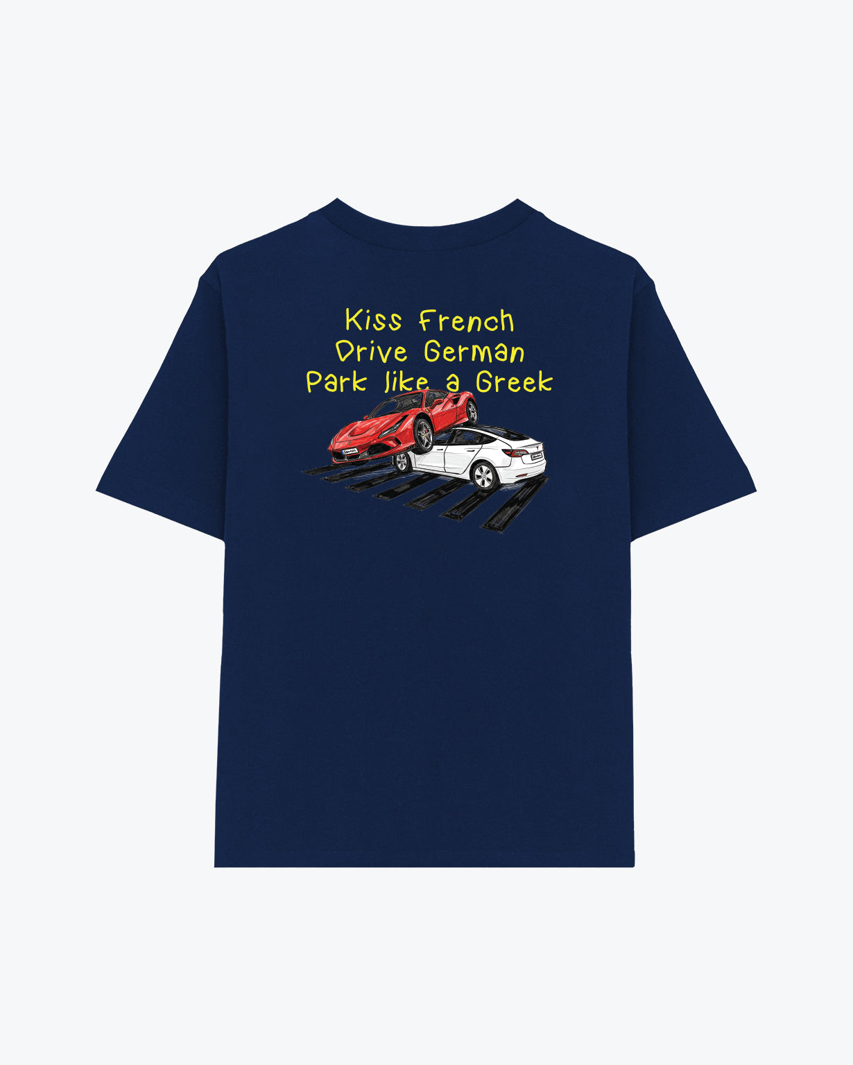 Park Like a Greek Tee Navy