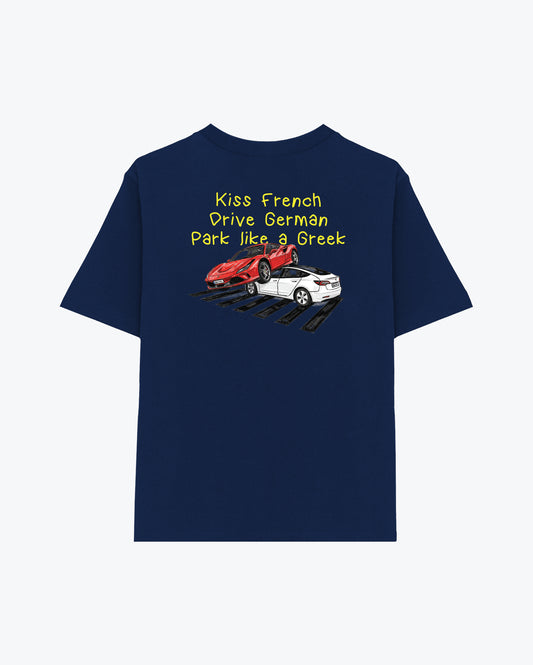Park Like a Greek Tee Navy