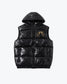 Shiny Trinity Puffer Vest Black