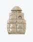 Shiny Trinity Puffer Vest Cream