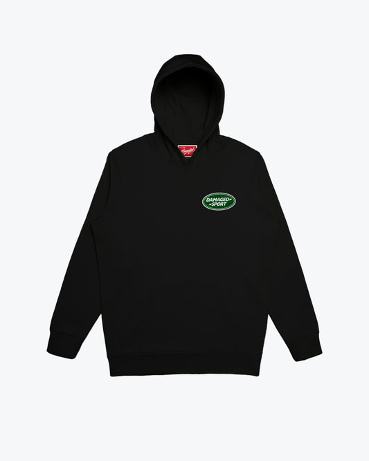 DAMAGED SPORT Black Hoodie